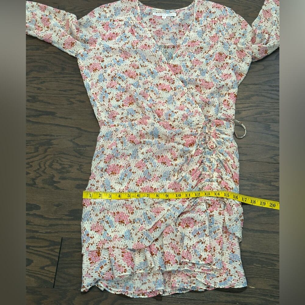 Veronica Beard Floral Silk Ruched Sean Mini Dress Size 8 - Picture 6 of 14